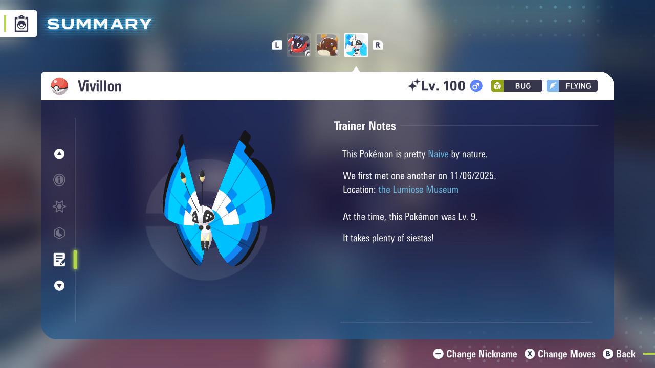 Pokemon Za Shiny 6IV MARINE VIVILLON Pokémon Legends ZA 6IV Competitive Battle - Pokémon Legends: Z-A digital Pokémon trade