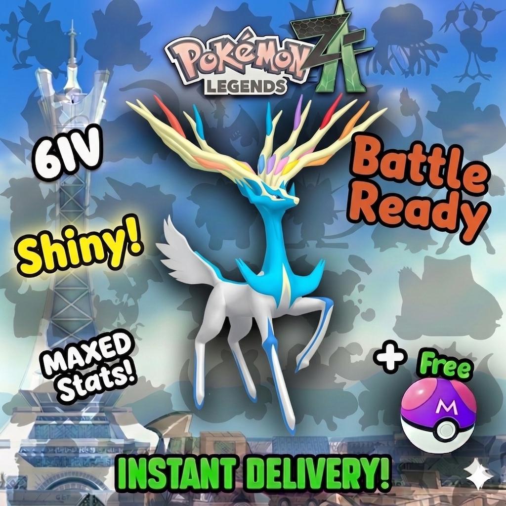Pokemon Za Shiny 6IV XERNEAS Competitive Battle Ready - Pokémon Legends: Z-A digital Pokémon trade by PokeTradingShop