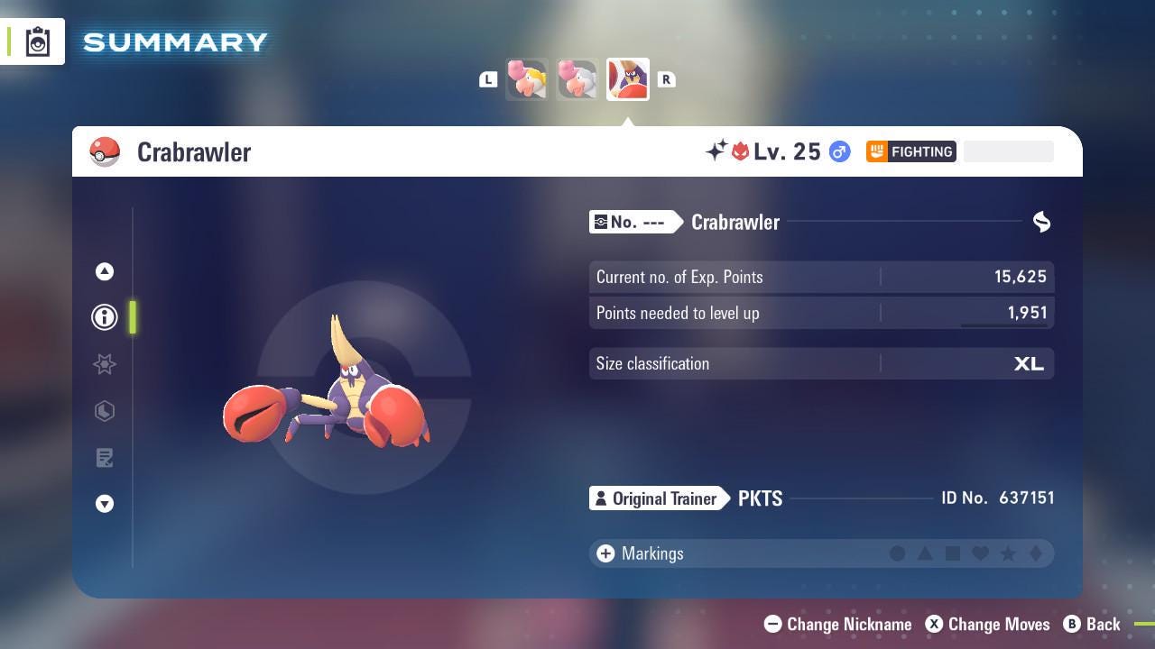 Shiny Alpha Crabrawler Pokemon Legends Za Mega Dimension DLC 6IV Competitive Battle Ready – image 2