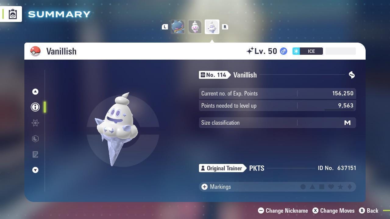 Shiny VANILLISH Pokémon Legends ZA 6IV Competitive Battle Ready - Pokémon Legends: Z-A digital Pokémon trade image 3