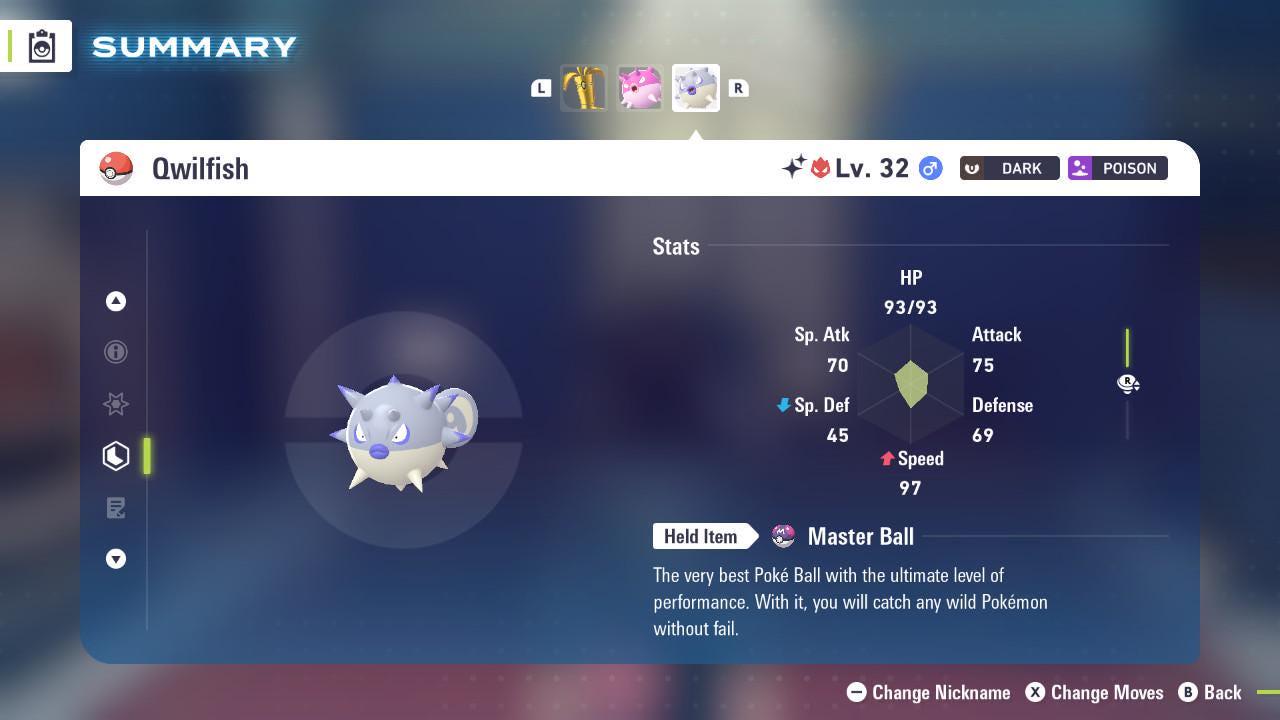 Shiny Alpha Hisuian Qwilfish 6IV Competitive Battle Ready - Pokémon Legends: Z-A digital Pokémon trade image 2