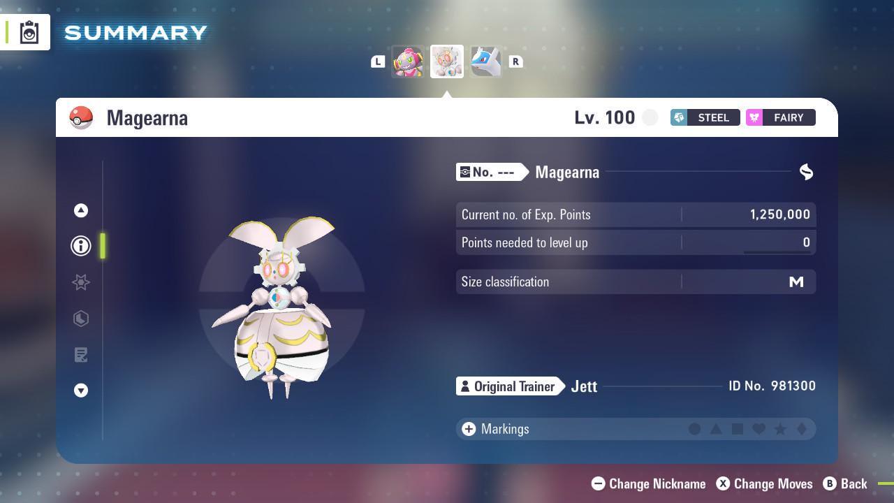 Non Shiny 6IV Magearna Pokemon Legends Za Mega Dimension DLC 6IV Competitive - Pokémon Legends: Z-A digital Pokémon trade