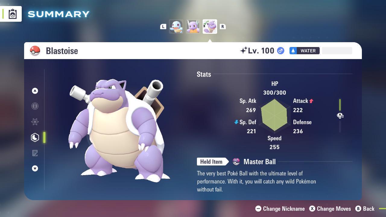 Shiny BLASTOISE Pokémon Legends ZA 6IV Competitive Battle Ready - Pokémon Legends: Z-A digital Pokémon trade image 2