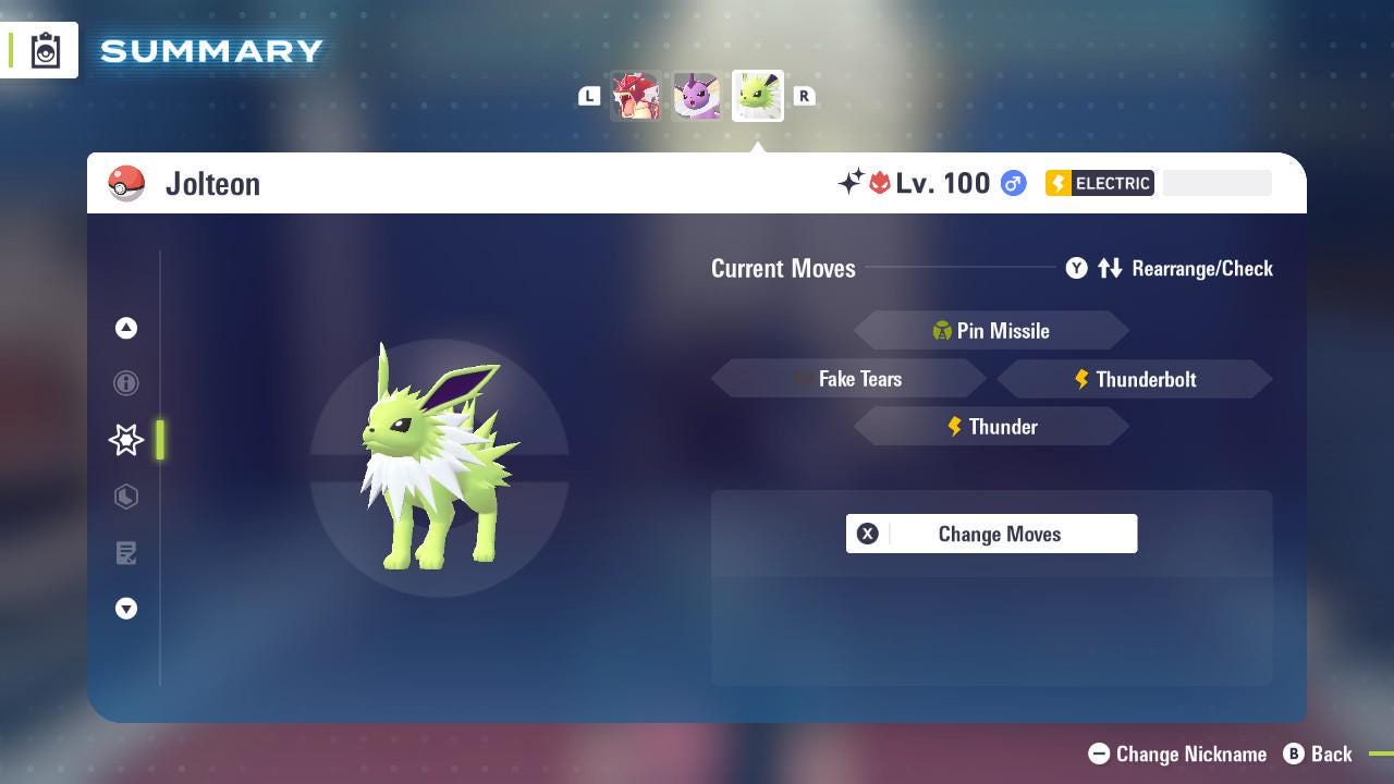 Shiny Alpha Jolteon Pokémon Legends ZA 6IV Competitive Battle Ready - Pokémon Legends: Z-A digital Pokémon trade image 4