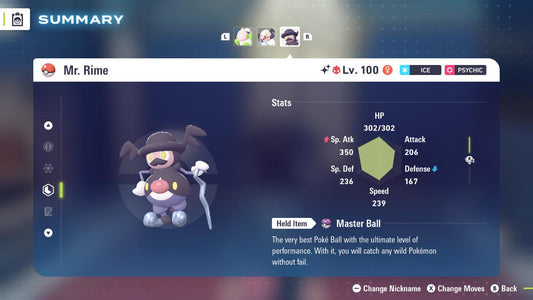 Shiny Alpha Mr. Rime Pokemon Legends Za Mega Dimension DLC 6IV Competitive Battle - Pokémon Legends: Z-A digital Pokémon