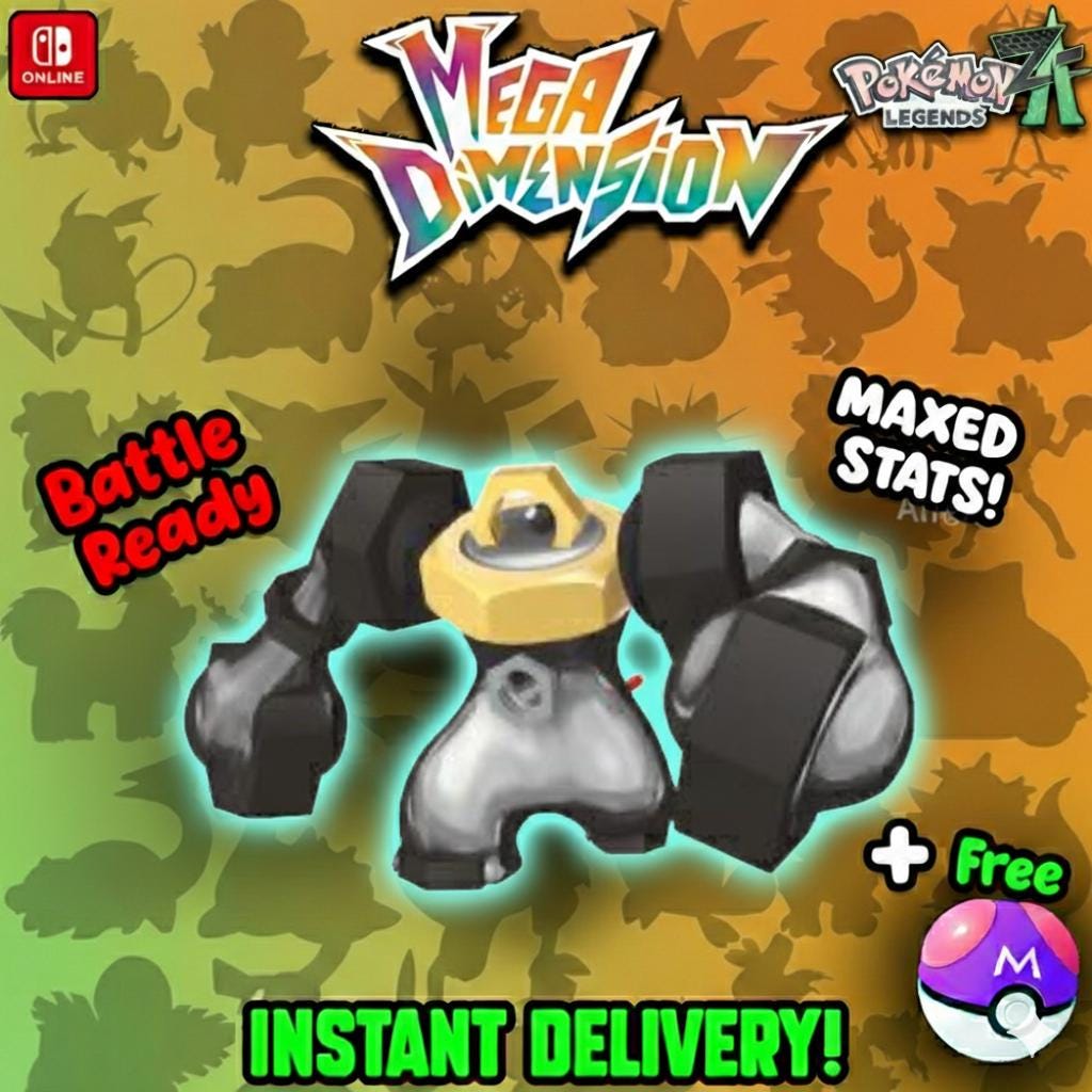 Non Shiny 6IV Melmetal Pokemon Legends Za Mega Dimension DLC 6IV Competitive - Pokémon Legends: Z-A digital Pokémon trade by