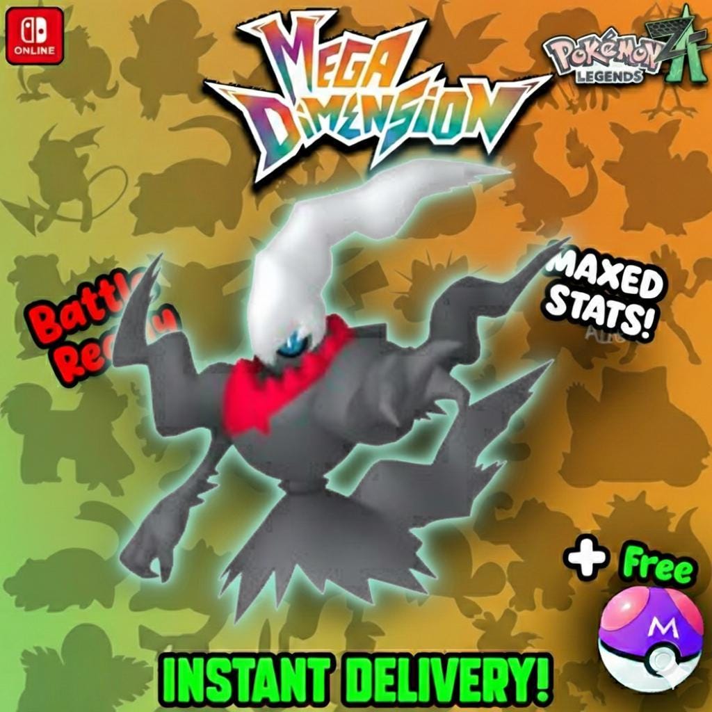 Non Shiny 6IV Darkrai Pokemon Legends Za Mega Dimension DLC 6IV Competitive Battle - Pokémon Legends: Z-A digital Pokémon