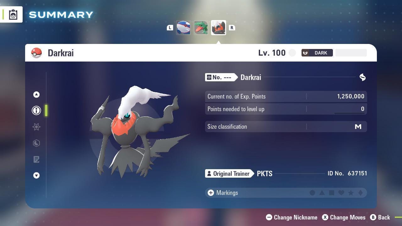 Non Shiny 6IV Darkrai Pokemon Legends Za Mega Dimension DLC 6IV Competitive Battle - Pokémon Legends: Z-A digital Pokémon