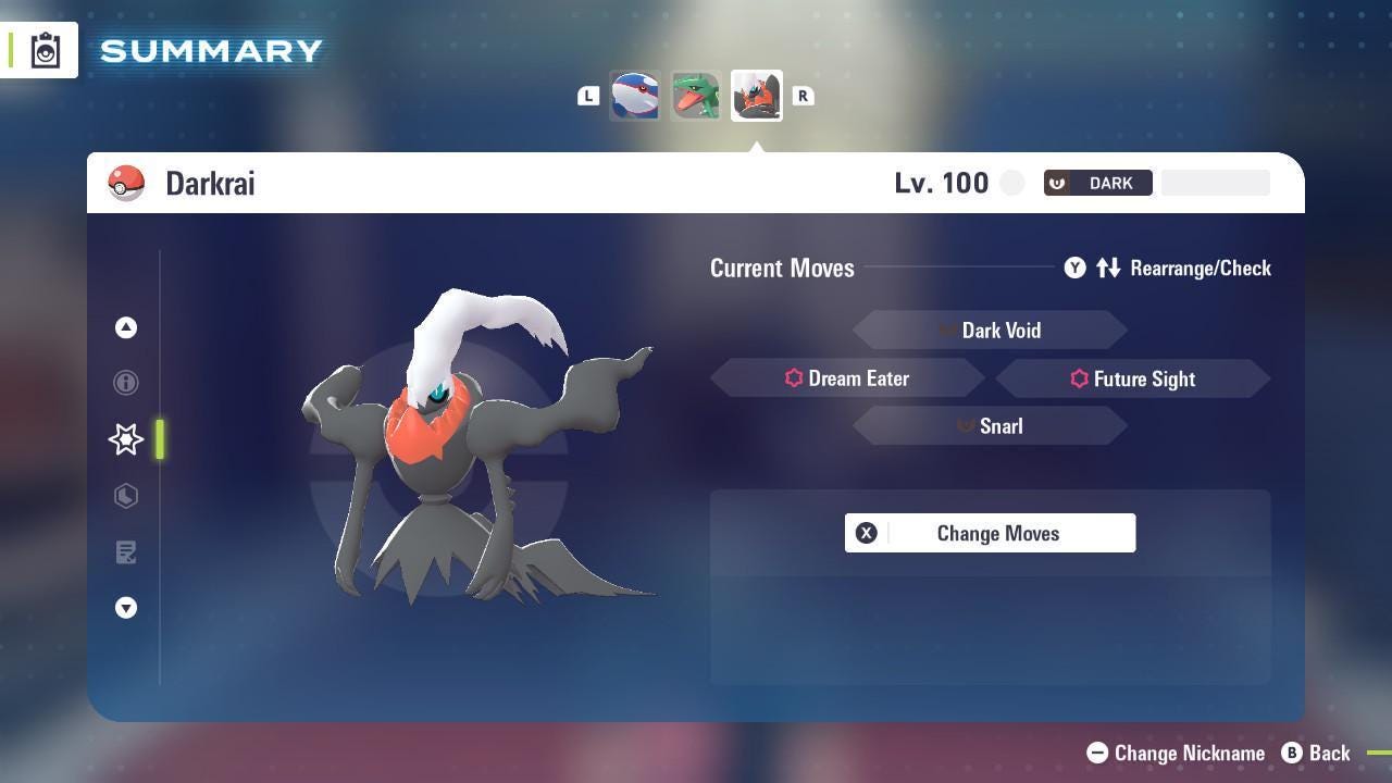 Non Shiny 6IV Darkrai Pokemon Legends Za Mega Dimension DLC 6IV Competitive Battle - Pokémon Legends: Z-A digital Pokémon