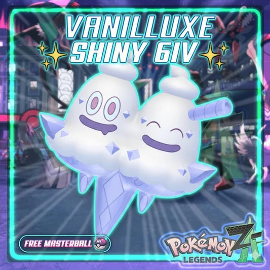 Shiny VANILLUXE Pokémon Legends ZA 6IV Competitive Battle Ready - Pokémon Legends: Z-A digital Pokémon trade by
