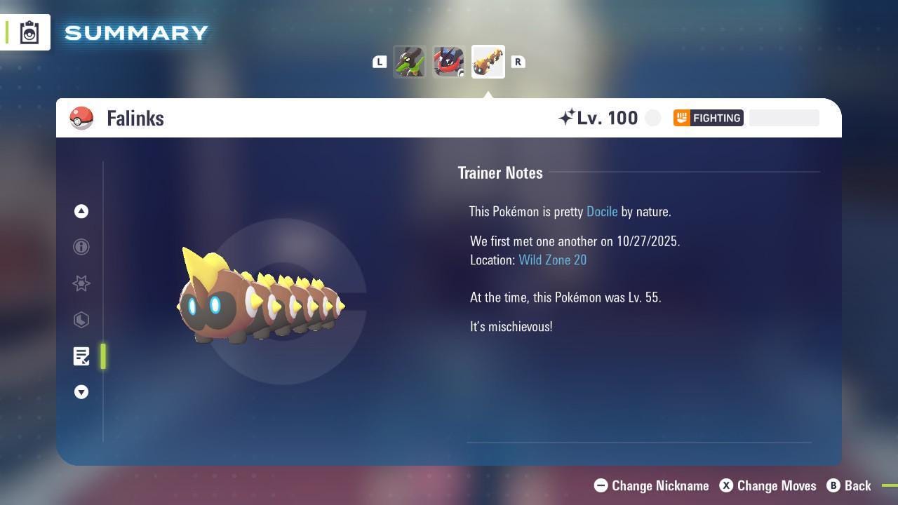 Shiny FALINKS Pokémon Legends ZA 6IV Competitive Battle Ready - Pokémon Legends: Z-A digital Pokémon trade image 4