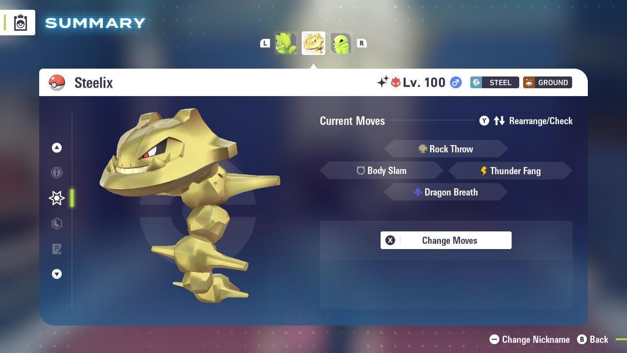 Shiny Alpha Steelix Pokémon Legends ZA 6IV Competitive Battle Ready - Pokémon Legends: Z-A digital Pokémon trade image 4