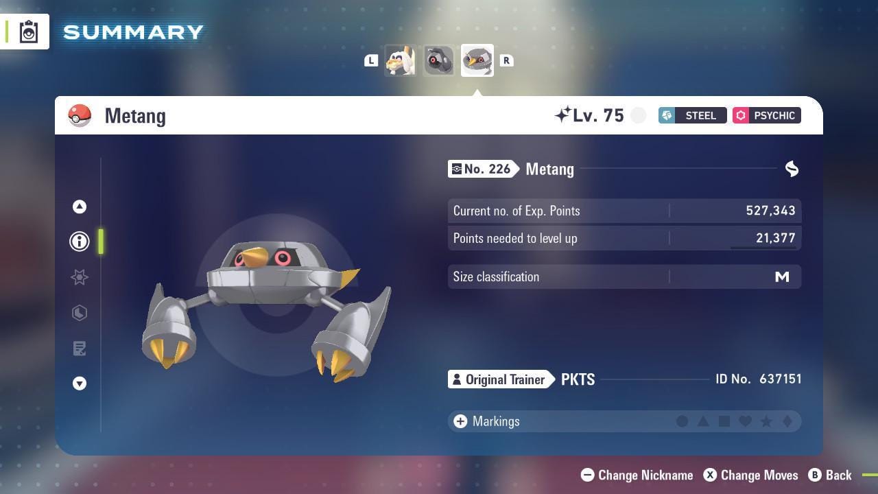 Shiny METANG Pokémon Legends ZA 6IV Competitive Battle Ready - Pokémon Legends: Z-A digital Pokémon trade image 2