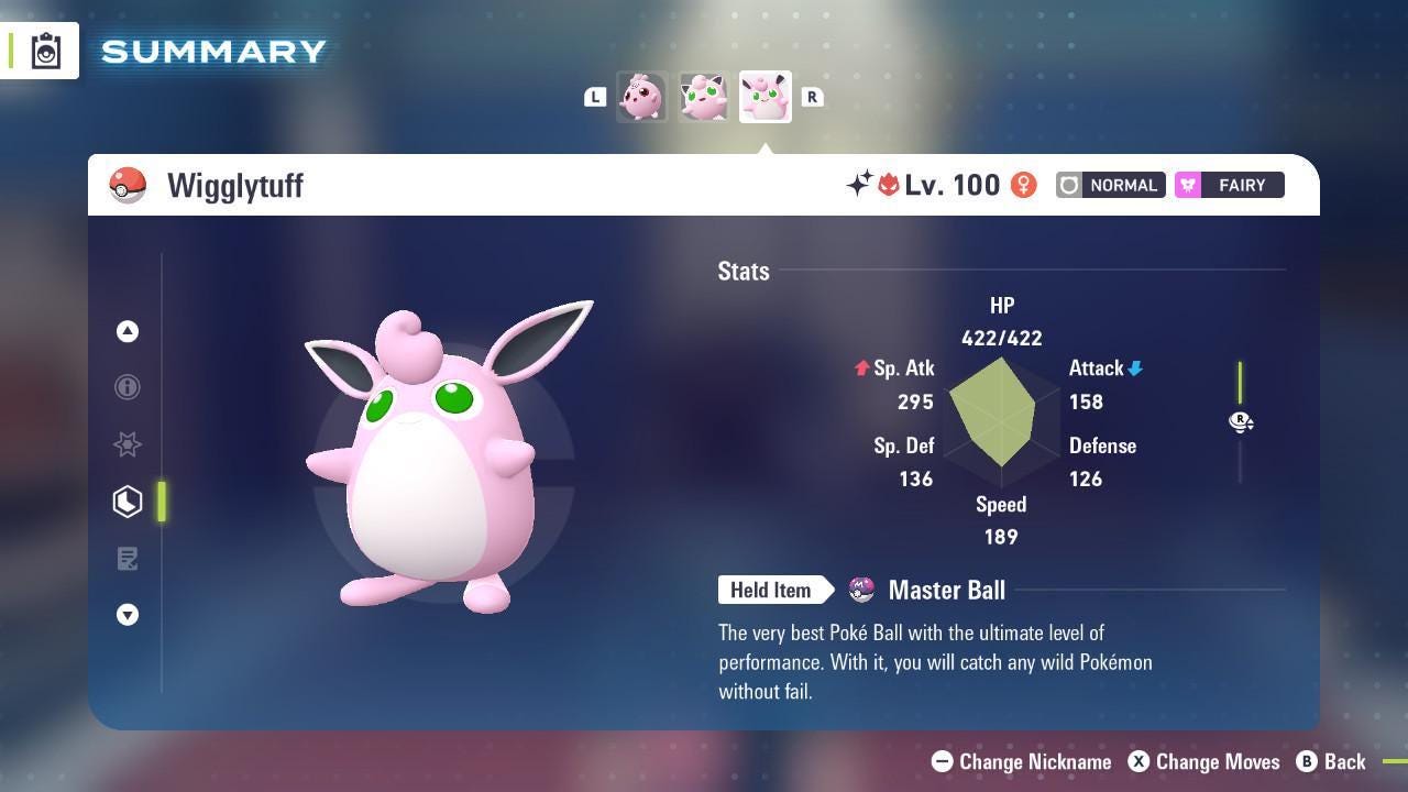 Shiny Alpha Wigglytuff Pokemon Legends Za Mega Dimension DLC 6IV Competitive - Pokémon Legends: Z-A digital Pokémon trade by