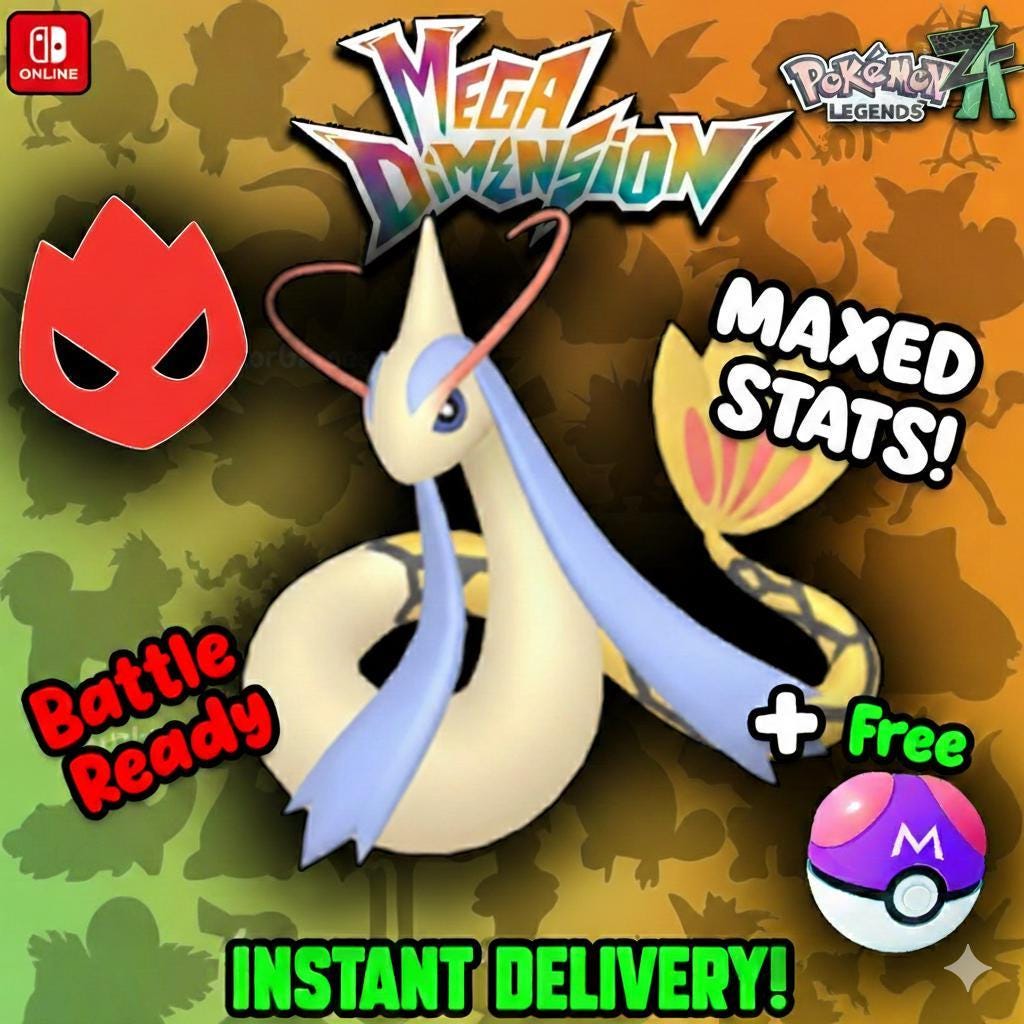 Alpha Milotic Shiny 6IV Pokemon Legends ZA Mega Dimension DLC Pokemon Legends Za - Pokémon Legends: Z-A digital Pokémon trade
