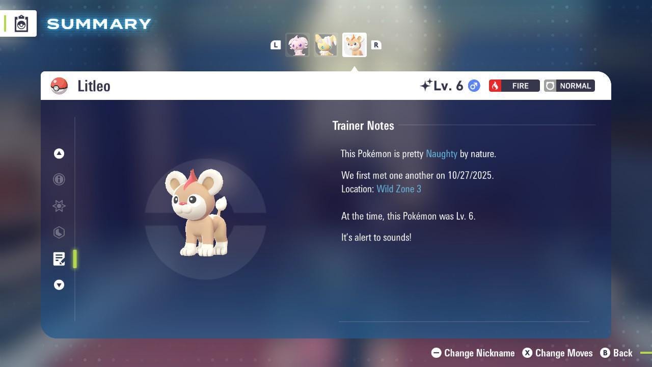 Shiny LITLEO Pokémon Legends ZA 6IV Competitive Battle Ready - Pokémon Legends: Z-A digital Pokémon trade image 4