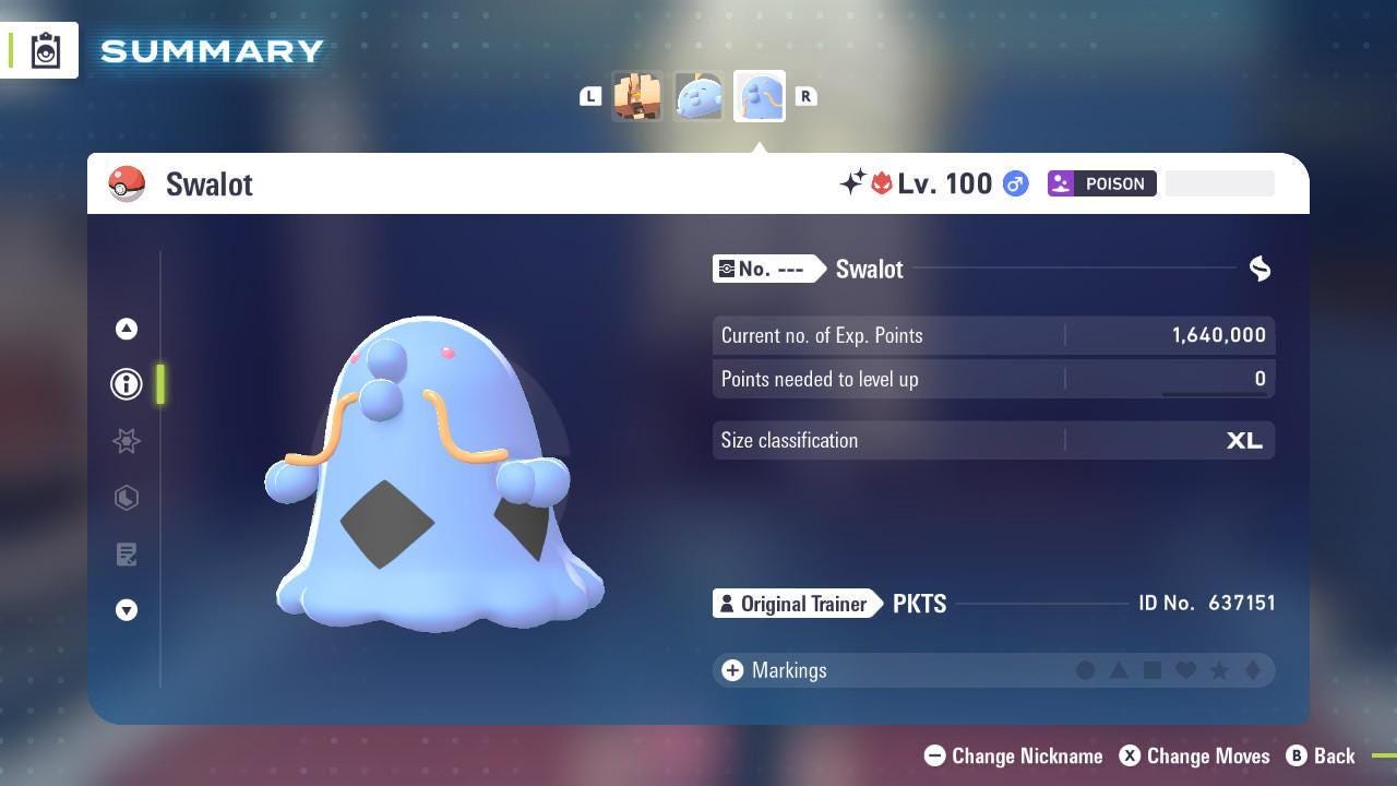 Shiny Alpha Swalot Pokemon Legends Za Mega Dimension DLC 6IV Competitive Battle - Pokémon Legends: Z-A digital Pokémon trade