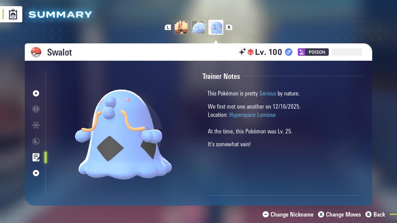 Shiny Alpha Swalot Pokemon Legends Za Mega Dimension DLC 6IV Competitive Battle - Pokémon Legends: Z-A digital Pokémon trade