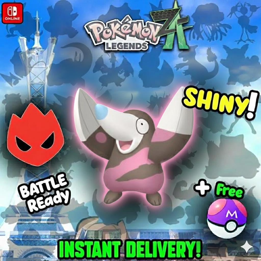 Shiny Alpha Drilbur Pokémon Legends ZA 6IV Competitive Battle Ready - Pokémon Legends: Z-A digital Pokémon trade by