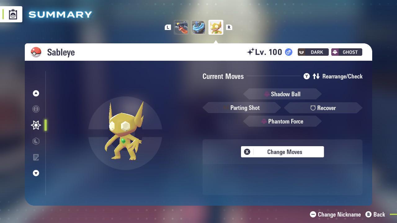 Shiny SABLEYE Pokémon Legends ZA 6IV Competitive Battle Ready - Pokémon Legends: Z-A digital Pokémon trade image 3