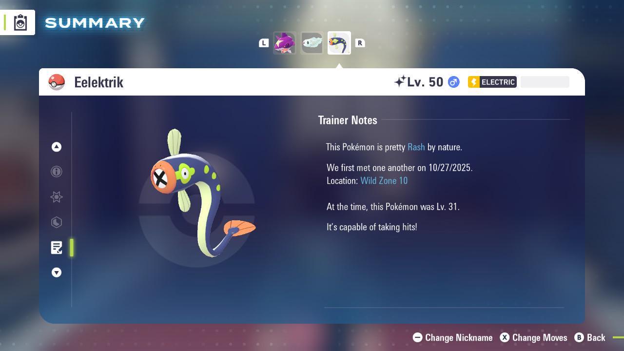 Shiny EELEKTRIK Pokémon Legends ZA 6IV Competitive Battle Ready - Pokémon Legends: Z-A digital Pokémon trade image 4