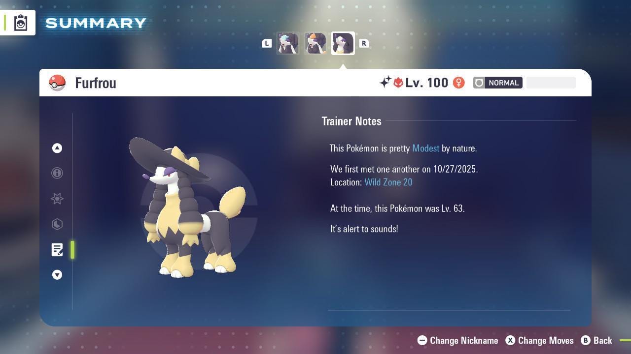 Shiny Alpha Debutante Furfrou Pokémon Legends ZA 6IV Competitive Battle Ready - Pokémon Legends: Z-A digital Pokémon trade