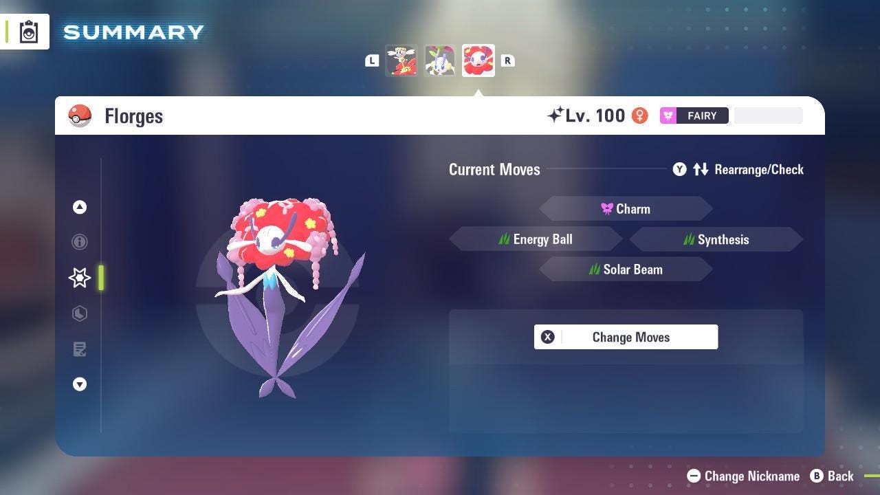 Shiny Red FLORGES Pokémon Legends ZA 6IV Competitive Battle Ready - Pokémon Legends: Z-A digital Pokémon trade image 3