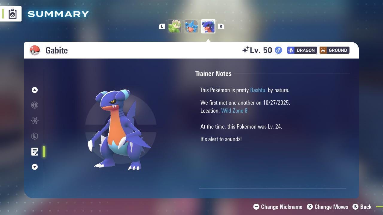 Shiny GABITE Pokémon Legends ZA 6IV Competitive Battle Ready – image 4