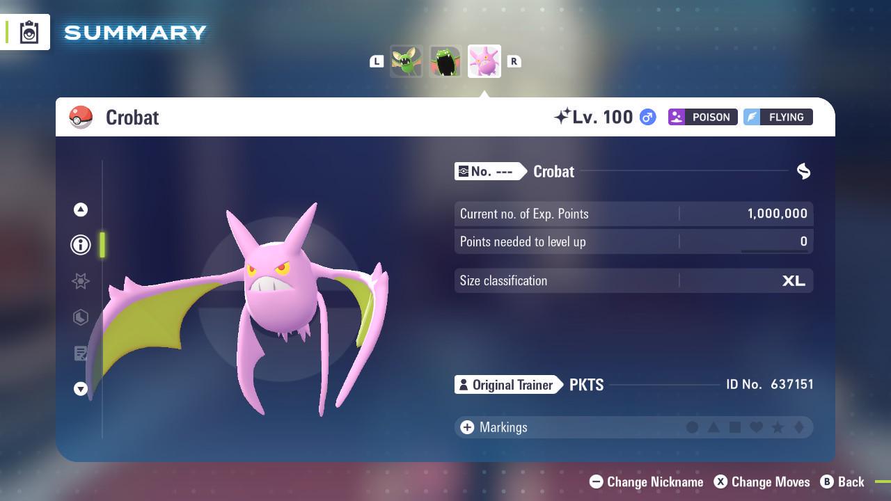 Shiny Crobat Pokemon Legends ZA Mega Dimension DLC 6IV Competitive Battle Ready - Pokémon Legends: Z-A digital Pokémon trade
