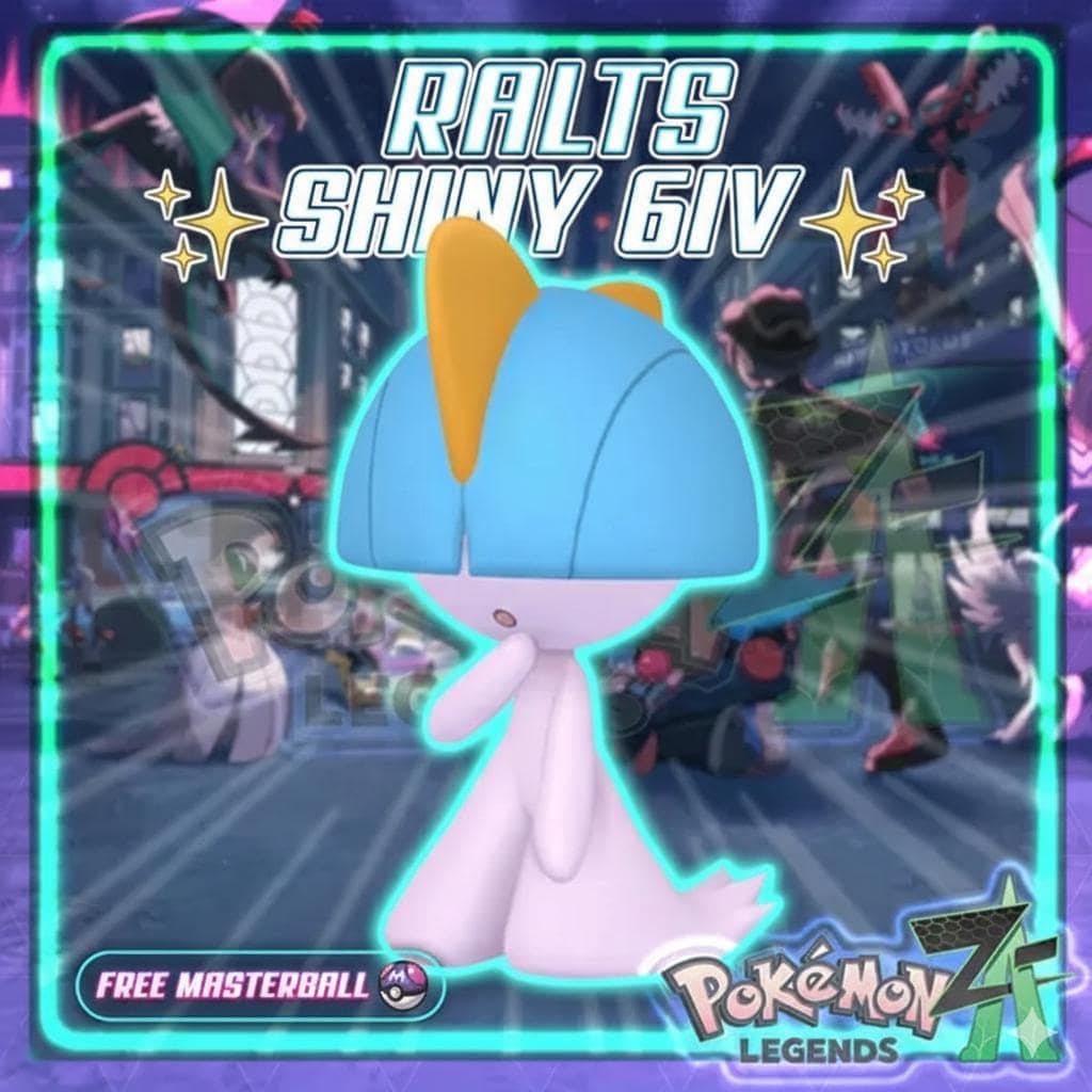 Shiny RALTS Pokémon Legends ZA 6IV Competitive Battle Ready - Pokémon Legends: Z-A digital Pokémon trade by PokeTradingShop