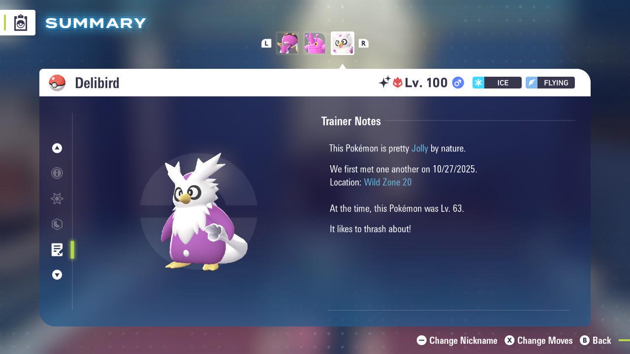 Shiny Alpha Delibird Pokémon Legends ZA 6IV Competitive Battle Ready - Pokémon Legends: Z-A digital Pokémon trade image 4