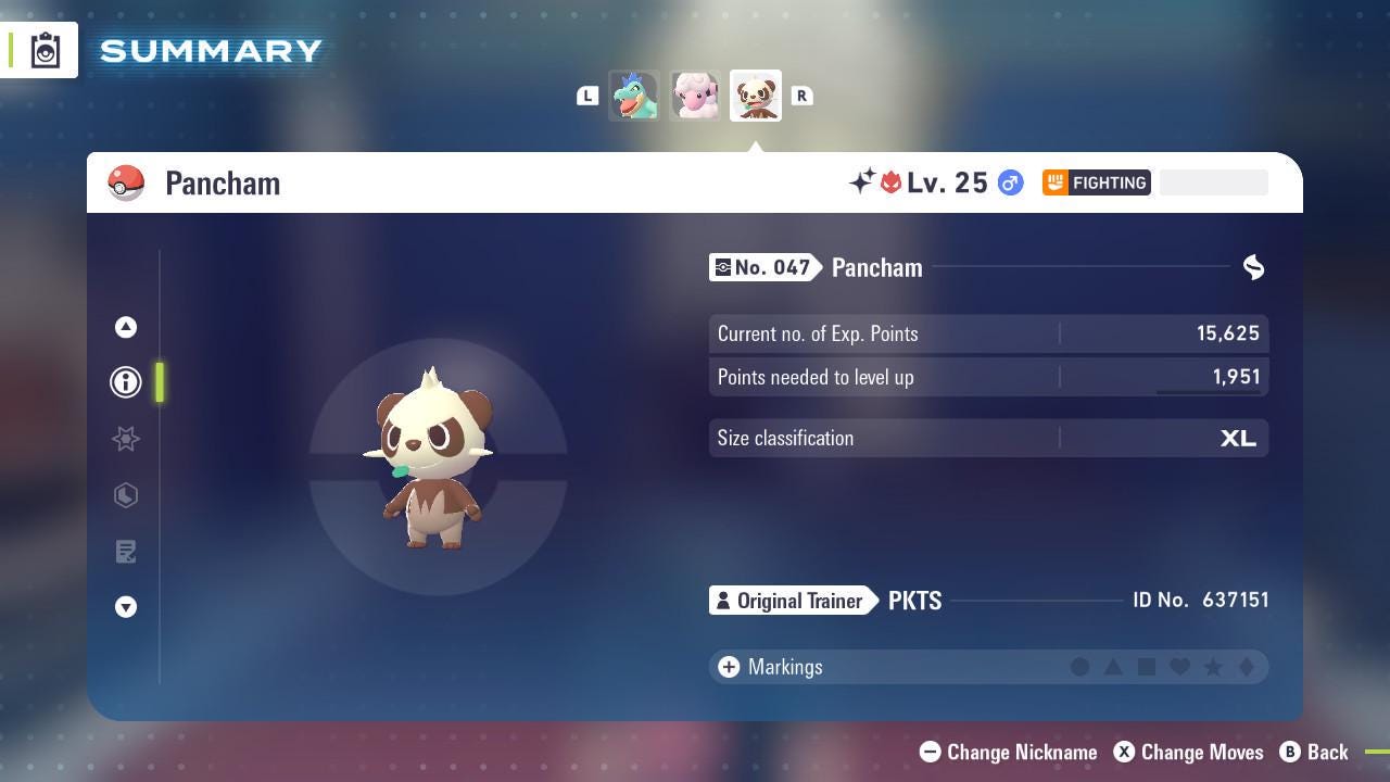 Shiny Alpha Pancham Pokémon Legends ZA 6IV Competitive Battle Ready - Pokémon Legends: Z-A digital Pokémon trade image 2