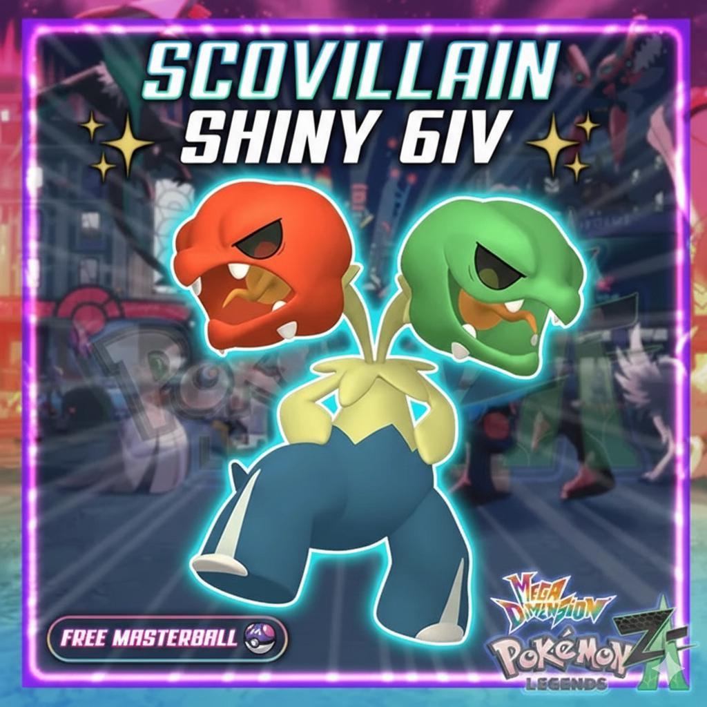 Shiny Scovillain Pokemon Legends ZA Mega Dimension DLC 6IV Competitive Battle - Pokémon Legends: Z-A digital Pokémon trade by