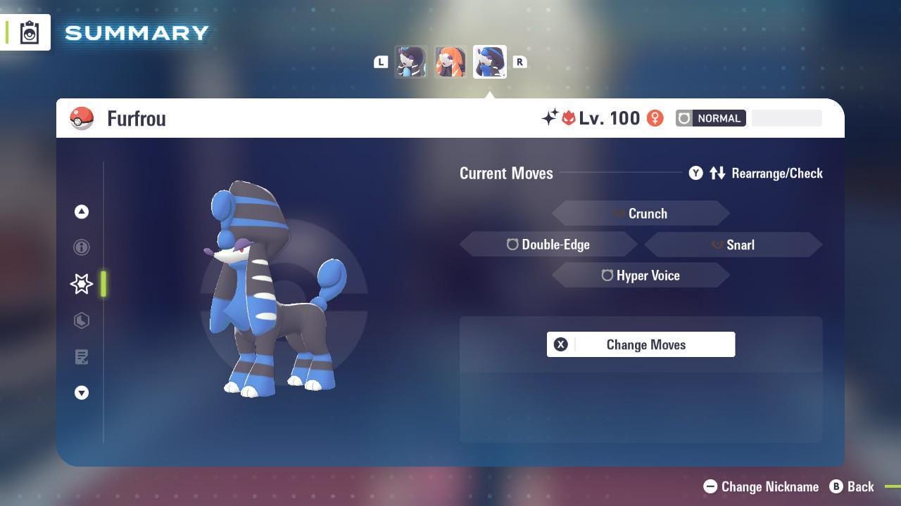 Shiny Alpha Pharoa Furfrou Pokémon Legends ZA 6IV Competitive Battle Ready - Pokémon Legends: Z-A digital Pokémon trade image
