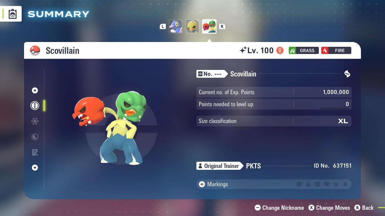 Shiny Scovillain Pokemon Legends ZA Mega Dimension DLC 6IV Competitive Battle - Pokémon Legends: Z-A digital Pokémon trade
