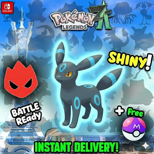 Shiny Alpha Umbreon Pokémon Legends ZA 6IV Competitive Battle Ready - Pokémon Legends: Z-A digital Pokémon trade by