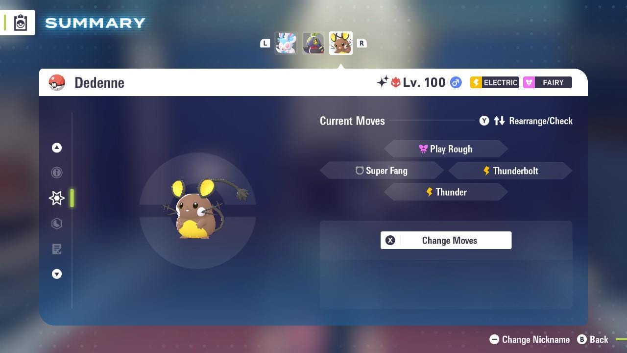 Shiny Alpha Dedenne Pokémon Legends ZA 6IV Competitive Battle Ready - Pokémon Legends: Z-A digital Pokémon trade image 3