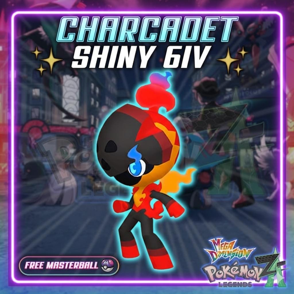 Shiny Charcadet Pokemon Legends ZA Mega Dimension DLC 6IV Competitive Battle Ready - Pokémon Legends: Z-A digital Pokémon