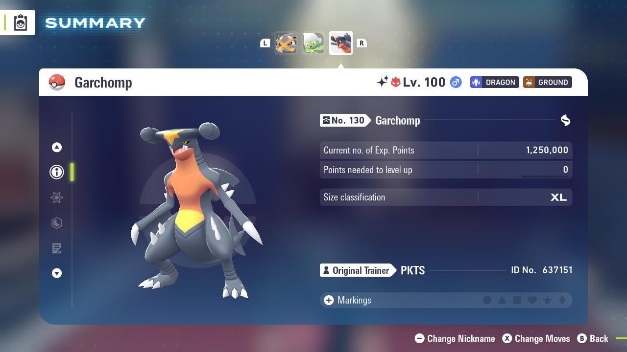 Pokemon Za ALPHA Shiny 6IV Garchomp + Mega Stone Garchompite Competitive Battle - Pokémon Legends: Z-A digital Pokémon trade