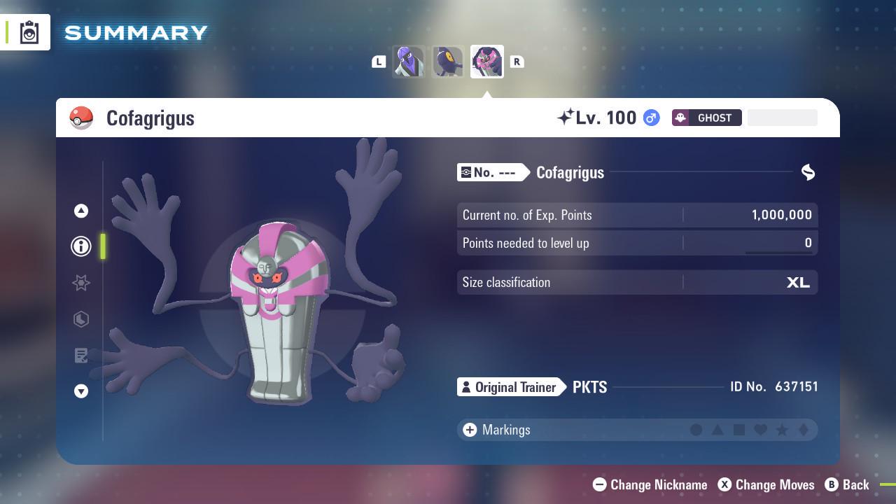 Shiny Cofagrigus Pokemon Legends ZA Mega Dimension DLC 6IV Competitive Battle - Pokémon Legends: Z-A digital Pokémon trade
