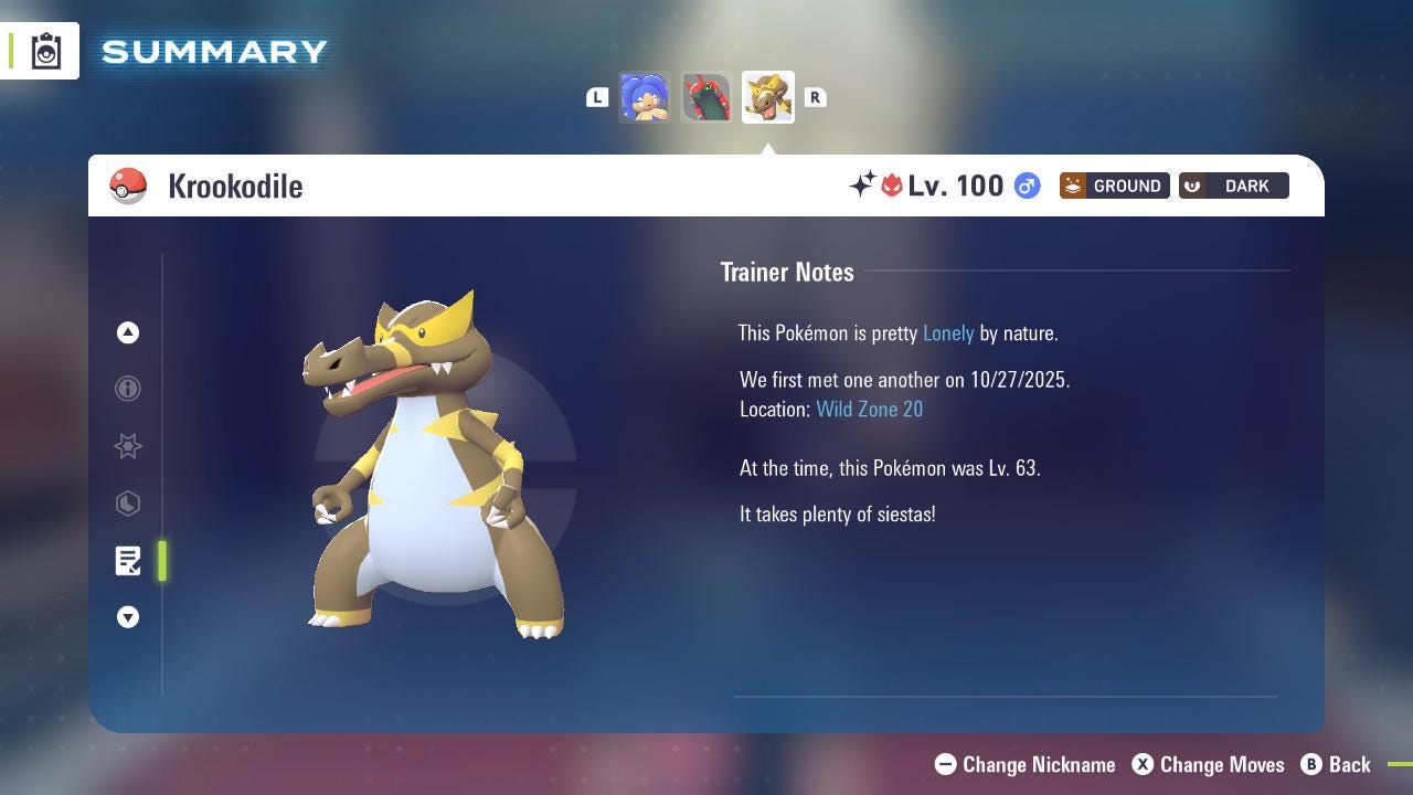 Shiny Alpha Krookodile Pokémon Legends ZA 6IV Competitive Battle Ready - Pokémon Legends: Z-A digital Pokémon trade image 4