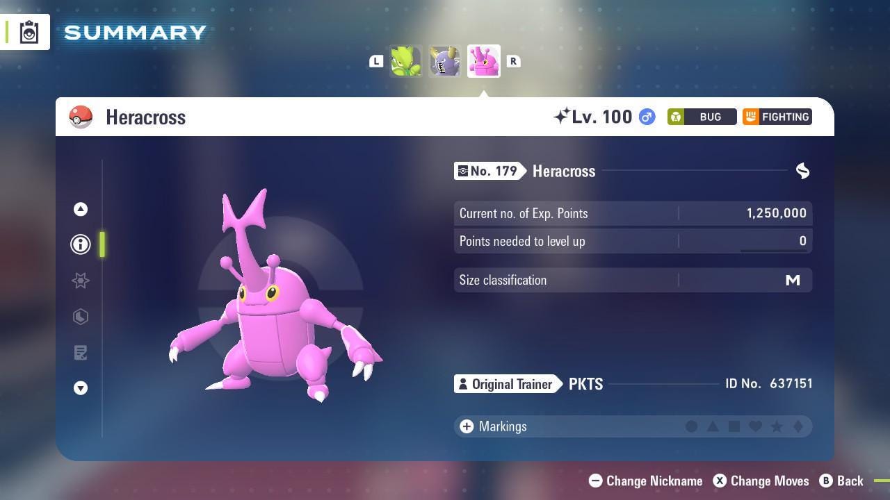 Shiny HERACROSS Pokémon Legends ZA 6IV Competitive Battle Ready - Pokémon Legends: Z-A digital Pokémon trade image 2