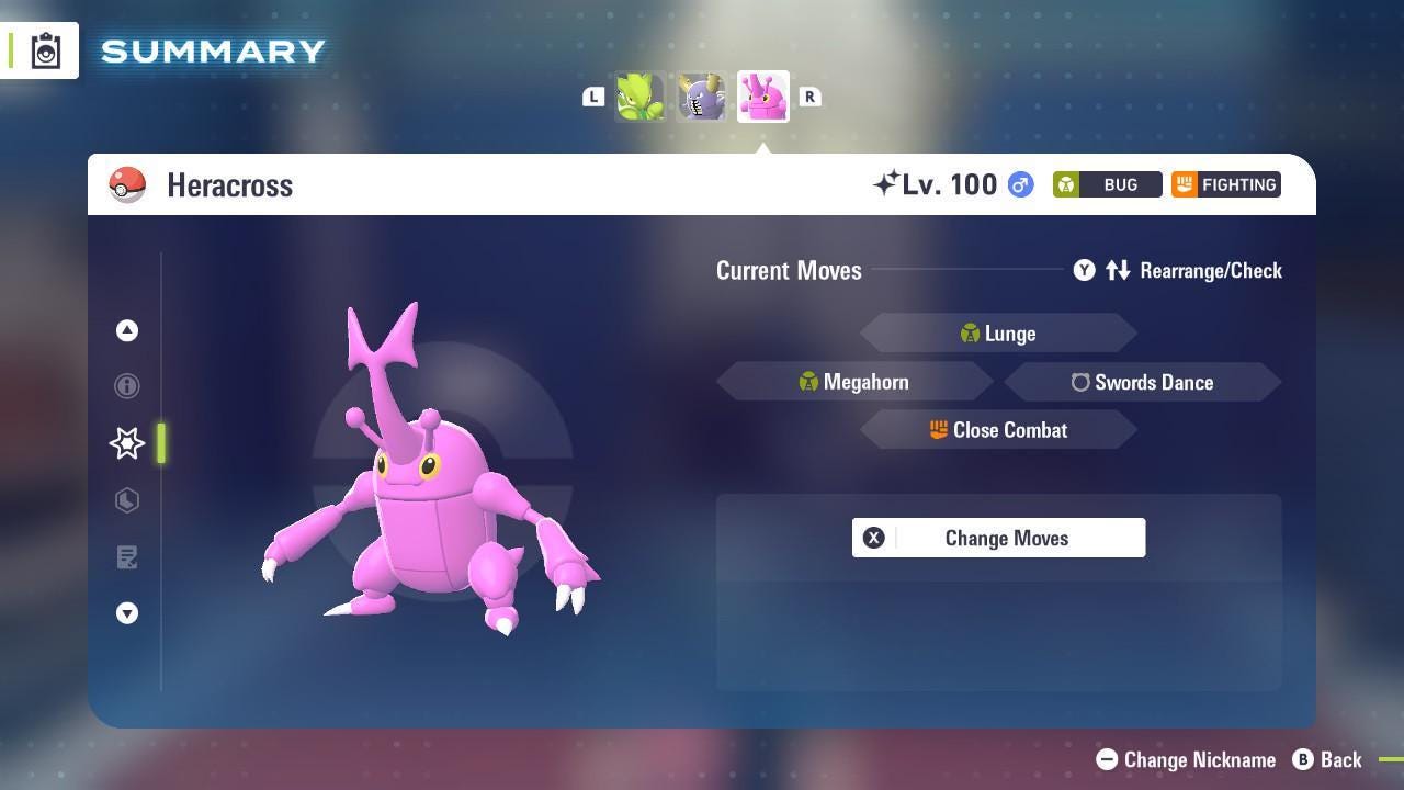 Shiny HERACROSS Pokémon Legends ZA 6IV Competitive Battle Ready - Pokémon Legends: Z-A digital Pokémon trade image 3