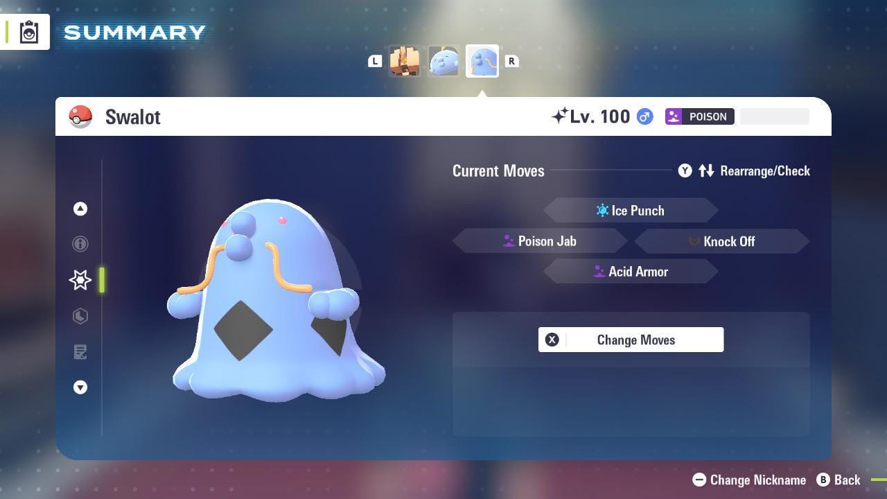 Shiny Swalot Pokemon Legends ZA Mega Dimension DLC 6IV Competitive Battle Ready - Pokémon Legends: Z-A digital Pokémon trade