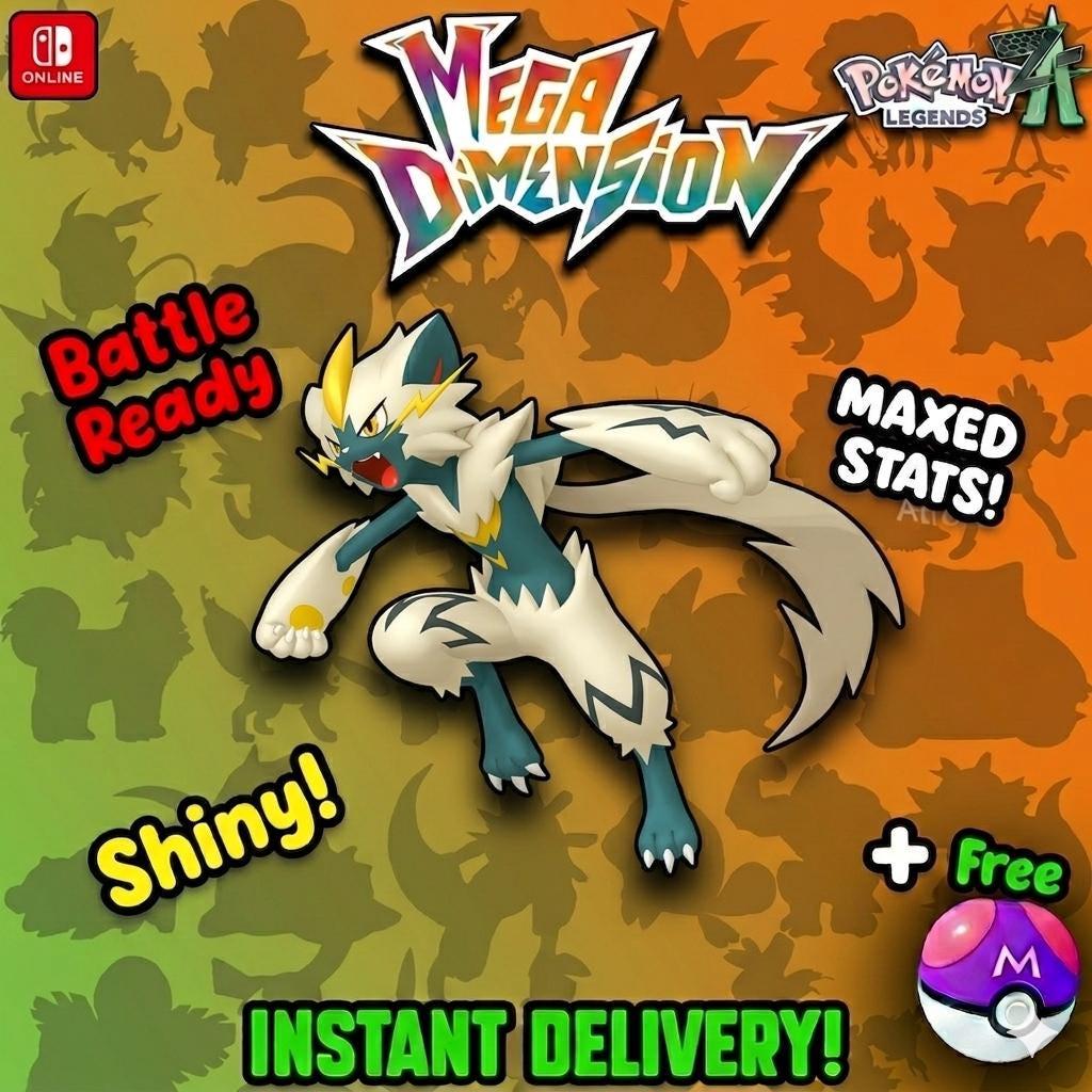 Shiny Zeraora Pokemon Legends Za Mega Dimension DLC 6IV Competitive Battle Ready - Pokémon Legends: Z-A digital Pokémon trade
