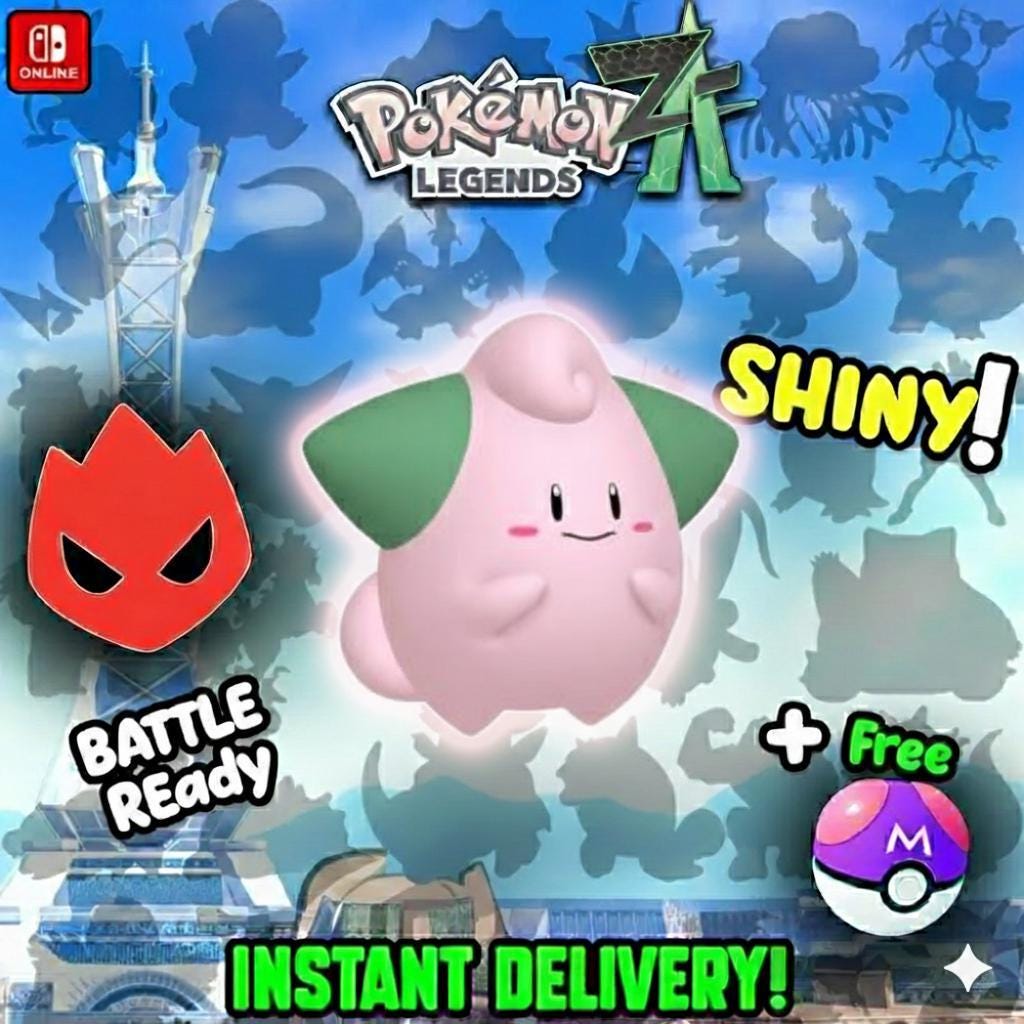 Shiny Alpha Cleffa Pokémon Legends ZA 6IV Competitive Battle Ready - Pokémon Legends: Z-A digital Pokémon trade by