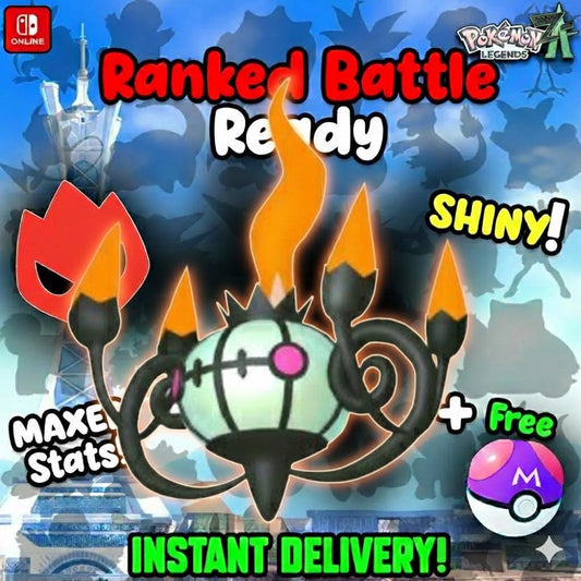 Shiny Alpha Chandelure Pokémon Legends ZA 6IV Competitive Battle Ready - Pokémon Legends: Z-A digital Pokémon trade by