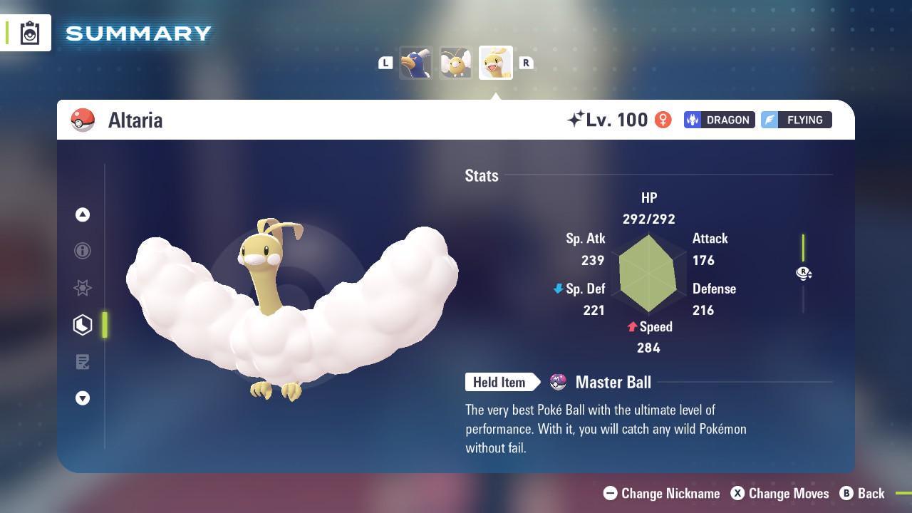 Shiny ALTARIA Pokémon Legends ZA 6IV Competitive Battle Ready - Pokémon Legends: Z-A digital Pokémon trade image 2