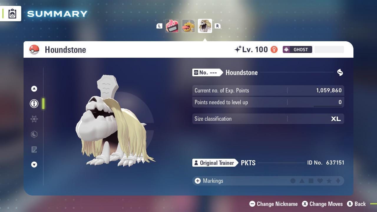 Shiny Houndstone Pokemon Legends ZA Mega Dimension DLC 6IV Competitive Battle Ready – image 2