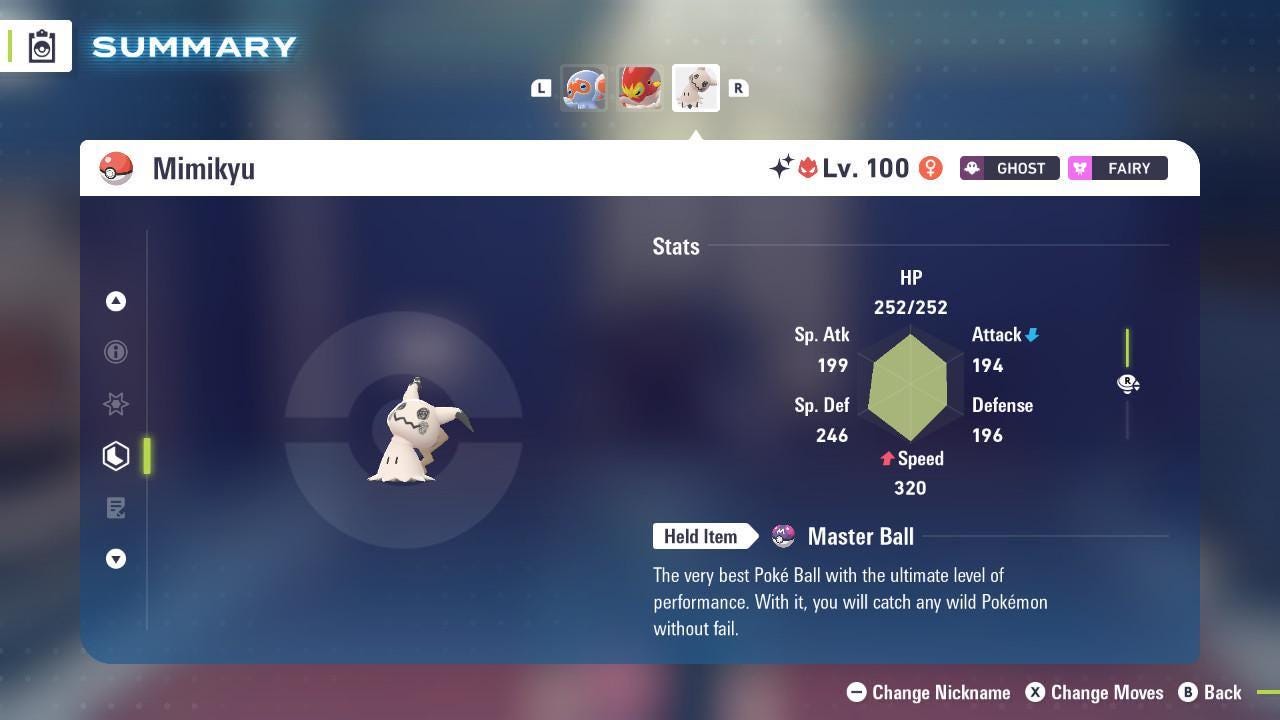 Alpha Mimikyu Shiny 6IV Pokemon Legends ZA Mega Dimension DLC Pokemon Legends Za - Pokémon Legends: Z-A digital Pokémon trade